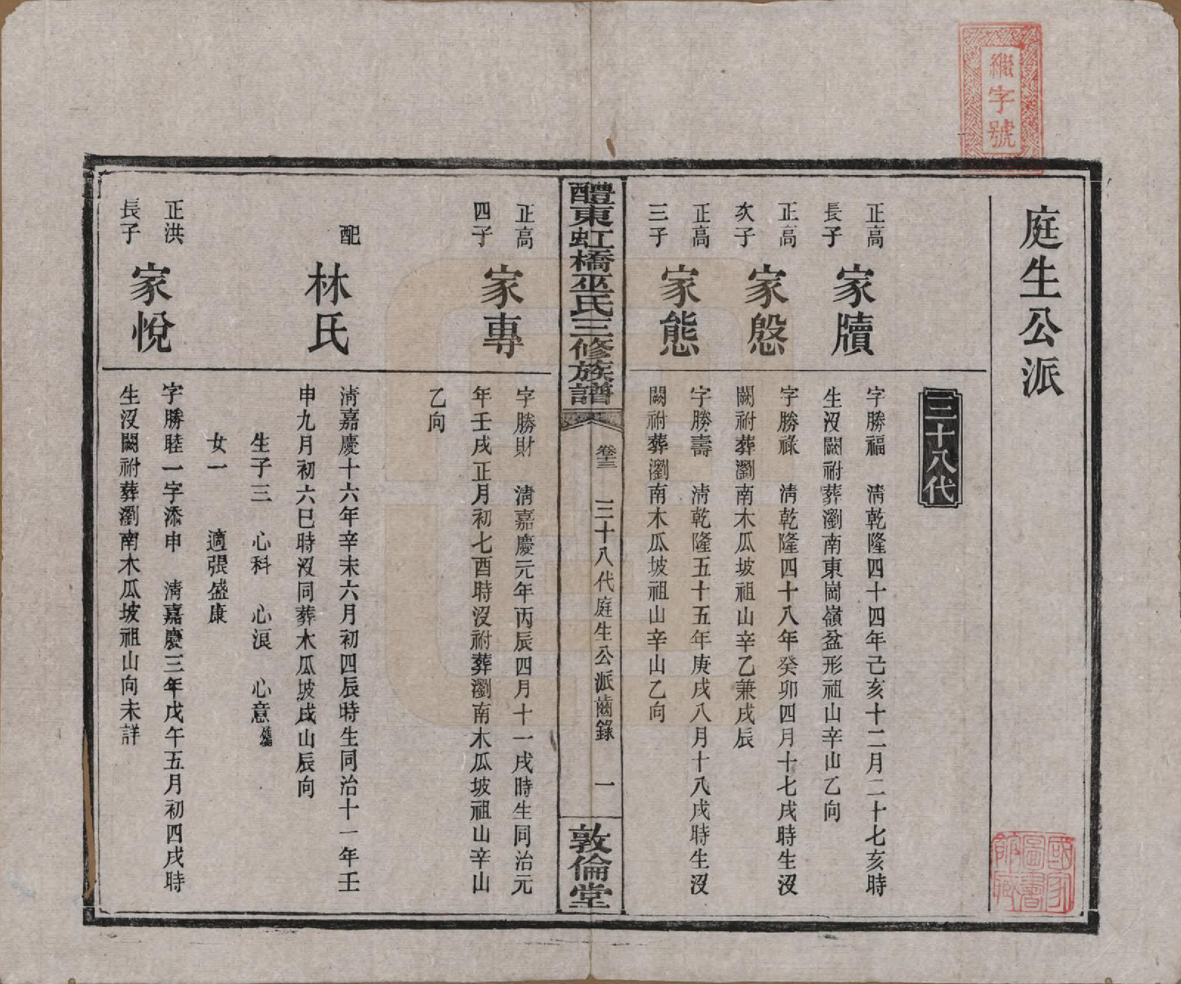 GTJP1638.巫.湖南醴陵.醴东虹桥巫氏三修族谱二十五卷卷首三卷.民国十八年（1929）_013.pdf_第1页