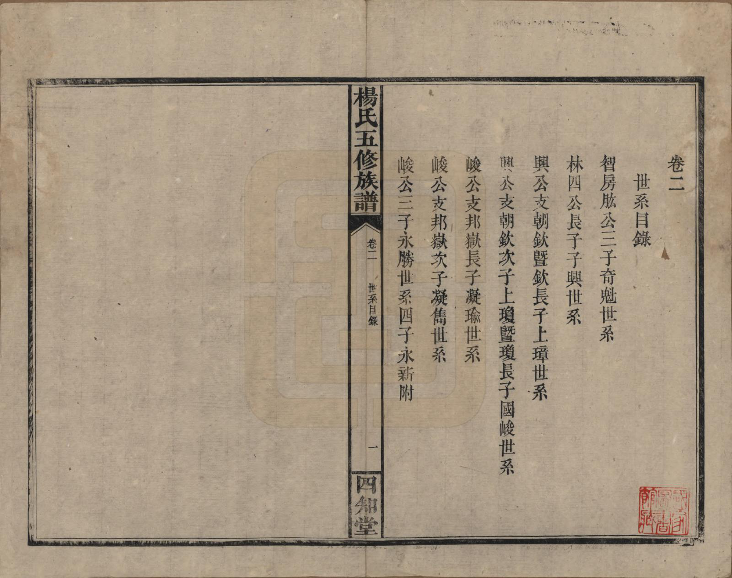 GTJP1944.杨.湖南益阳.杨氏五修族谱.民国30年[1941]_002.pdf_第1页