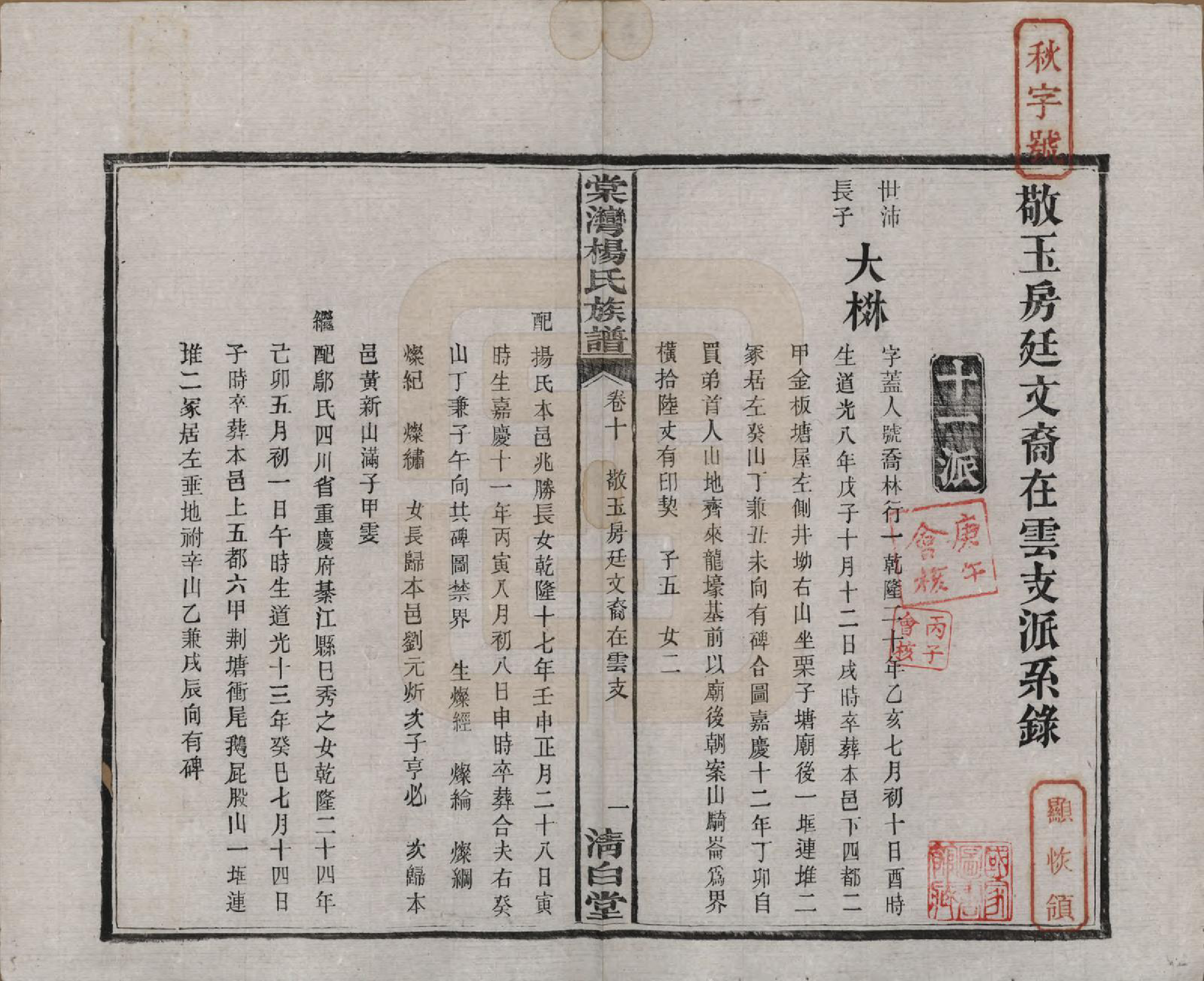 GTJP1973.杨.湖南湘潭.中湘棠湾杨氏六修谱二十卷.民国十五年（1926）_010.pdf_第2页