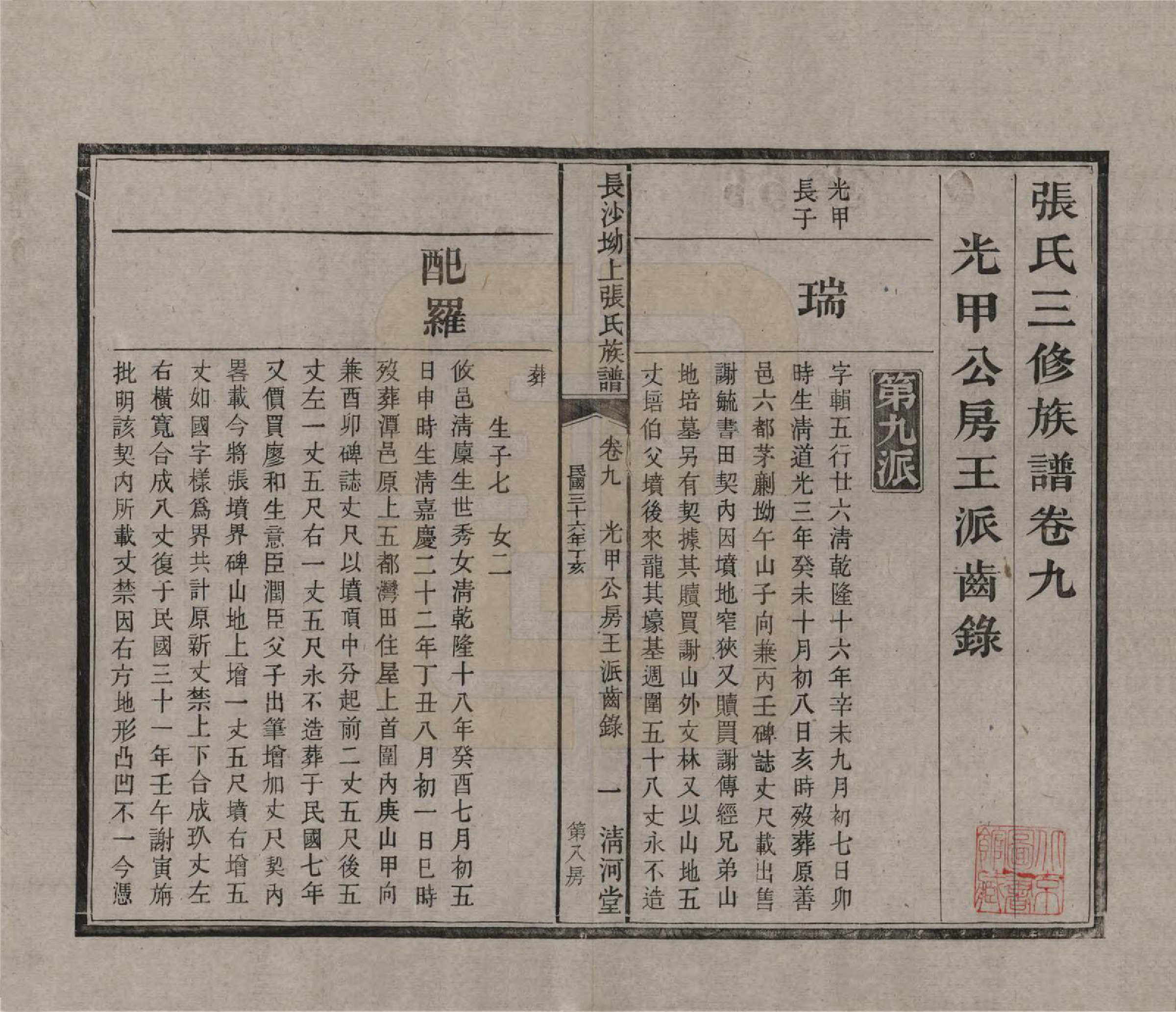 GTJP2110.张.湖南长沙.长沙坳上张氏族谱.民国三十六年(1947)_009.pdf_第2页