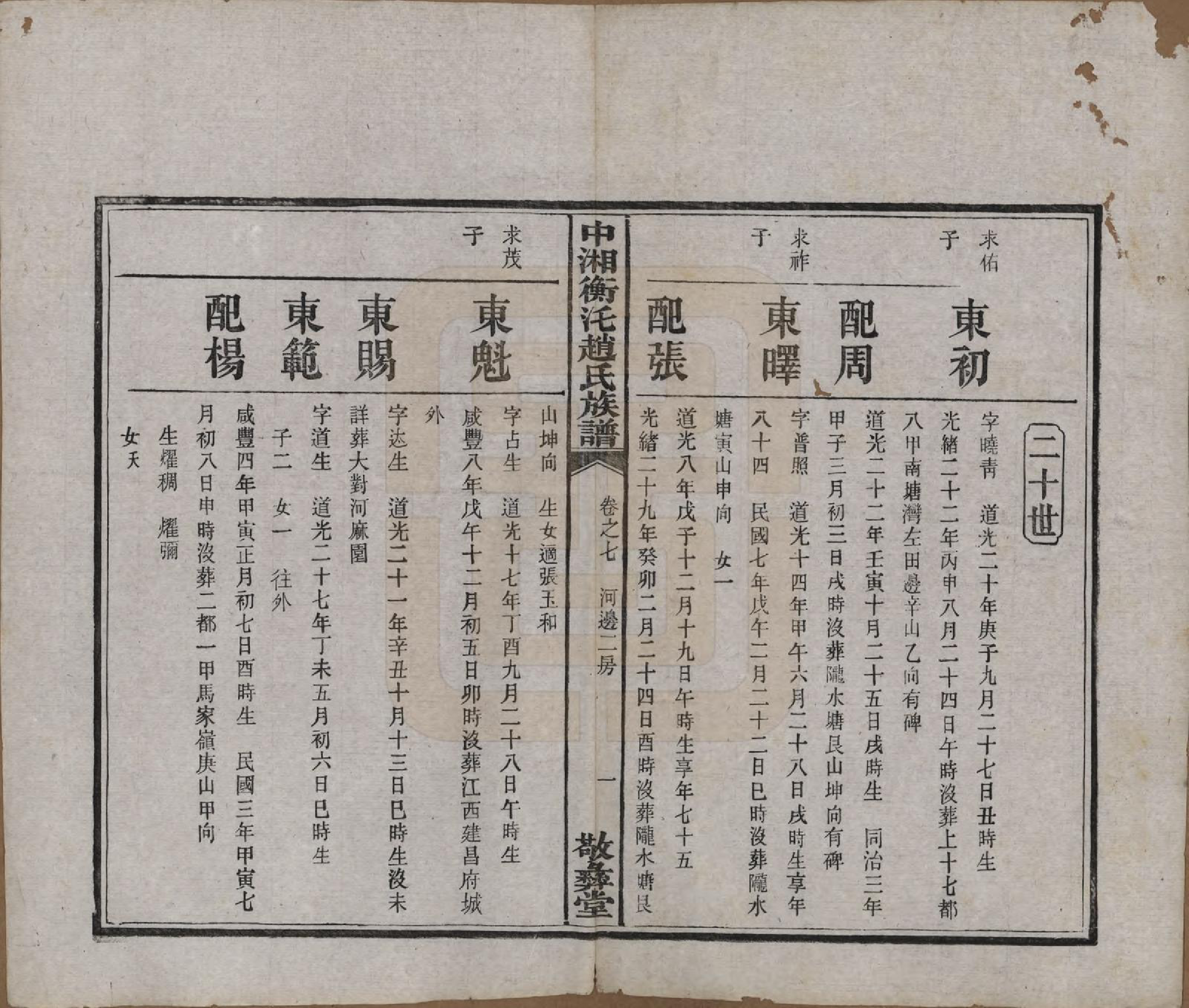 GTJP2221.赵.湖南湘潭.中湘衡汑赵氏族谱二十二卷首一卷.民国十二年（1923）_007.pdf_第1页
