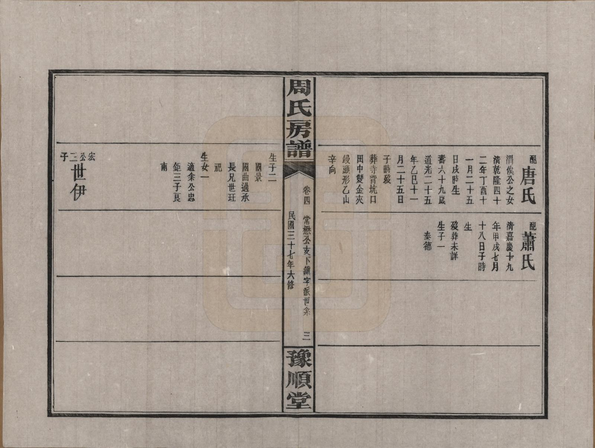 GTJP2287.周.湖南浏阳.周氏房谱.民国37年[1948]_004.pdf_第3页