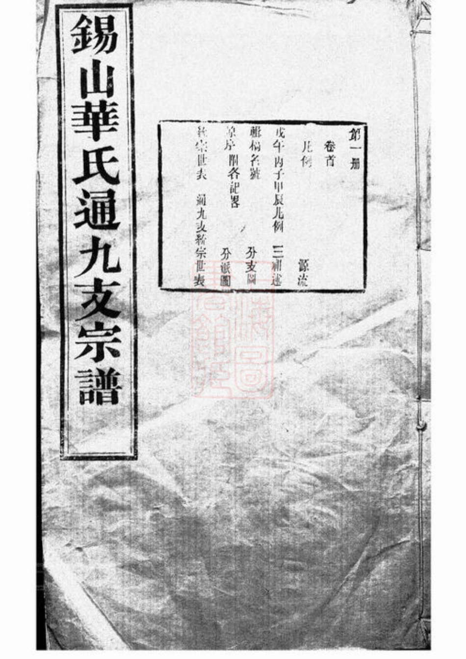 4769.锡山华氏通九支宗谱： 二十八卷，首一卷，附一卷：[无锡].pdf_第1页