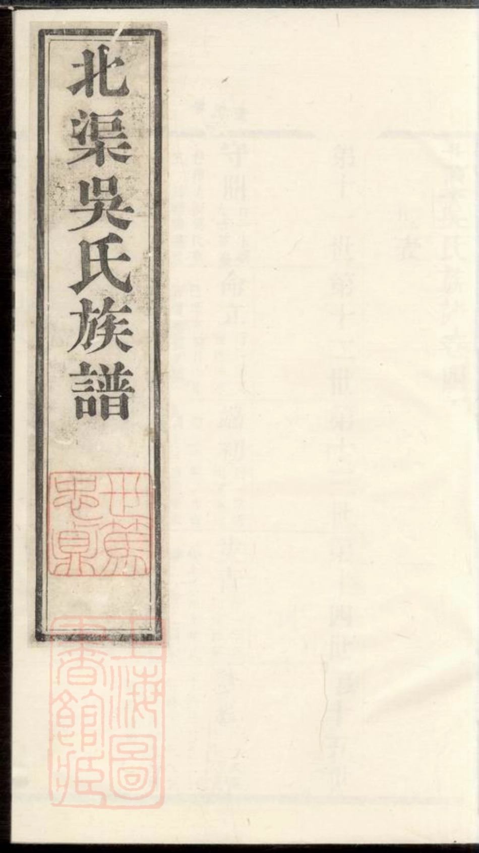 6326.北渠吴氏族谱： [宜兴].pdf_第1页