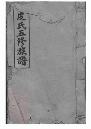 5516.皮氏五修族谱： 三十二卷：[沅江].pdf