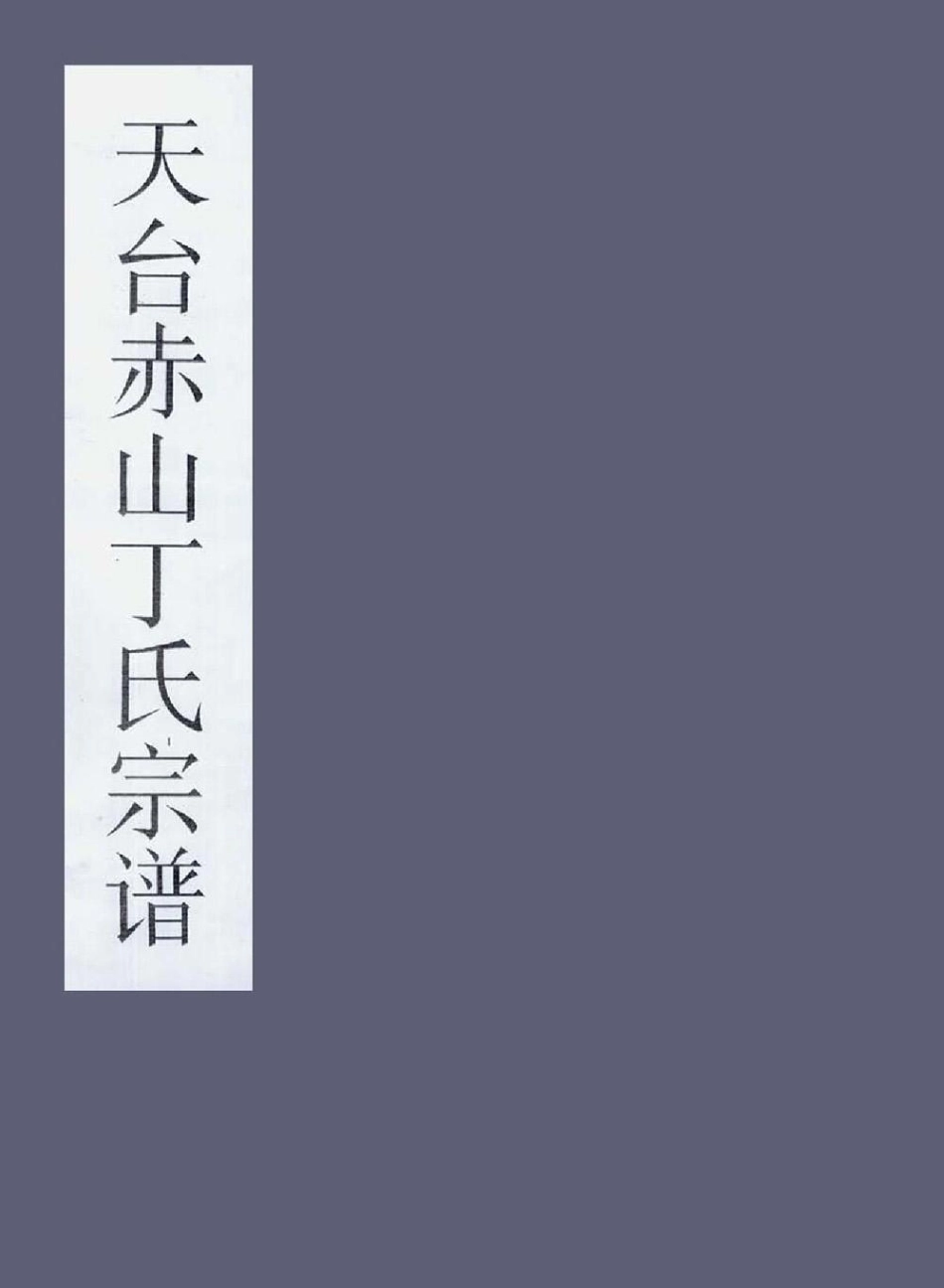 ding丁_天台赤山丁氏宗譜.pdf_第1页