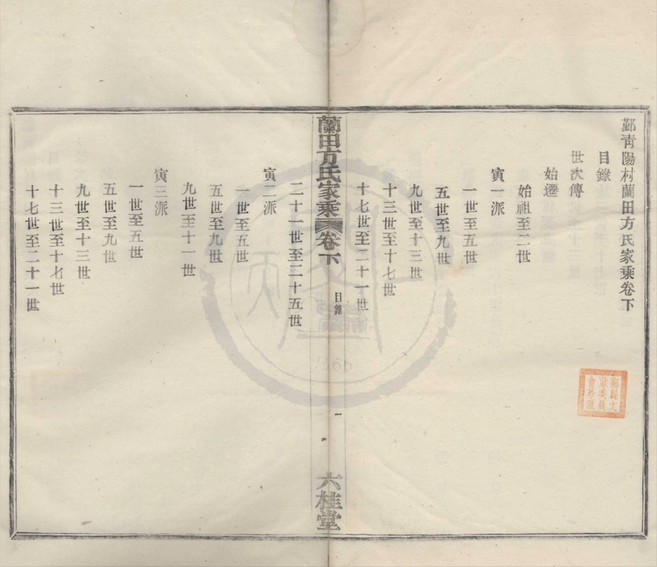 山东鄞青阳村兰田方氏家乘2.pdf_第1页