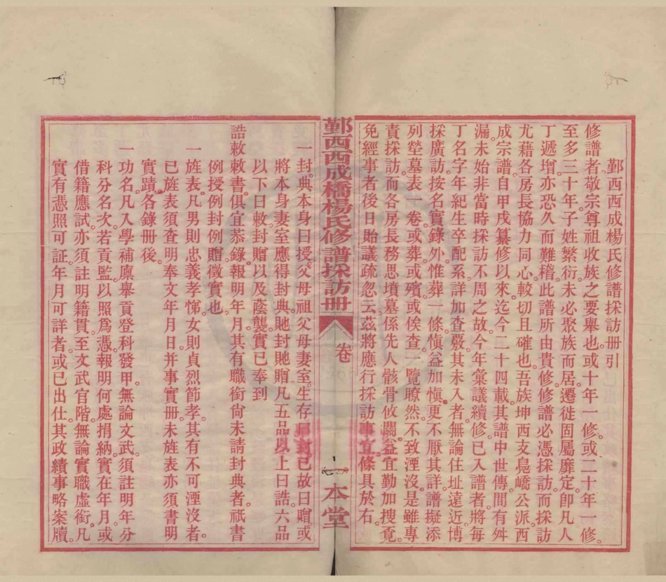 山东鄞西西成桥杨氏修谱访册.pdf_第1页