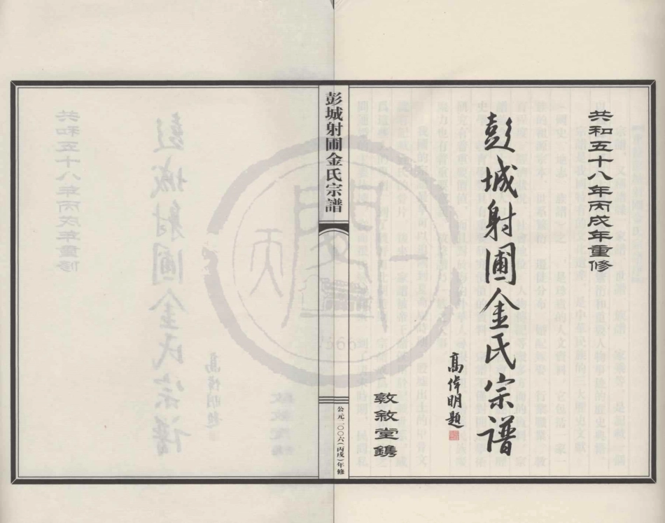 山东彭城射圃金氏宗谱1.pdf_第1页