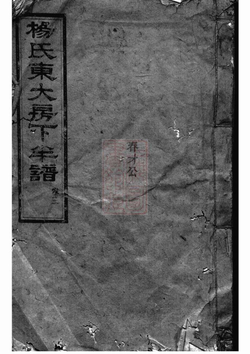 2161.杨氏东大房下半谱： [长沙].pdf_第1页