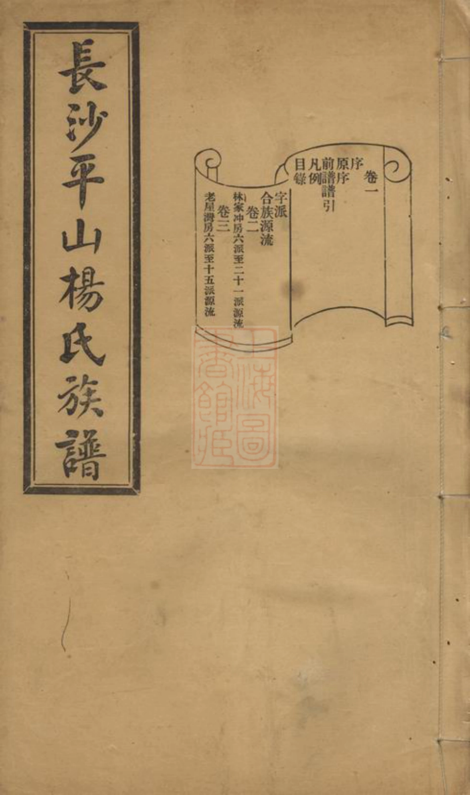 2164.长沙河西平山杨氏族谱： 二十八卷.pdf_第1页