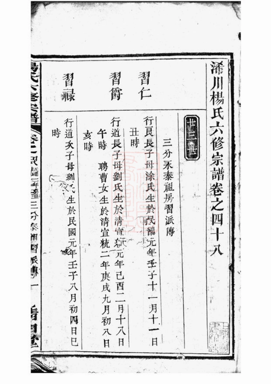 2191.浠川杨氏六修宗谱： [浠水].pdf_第3页