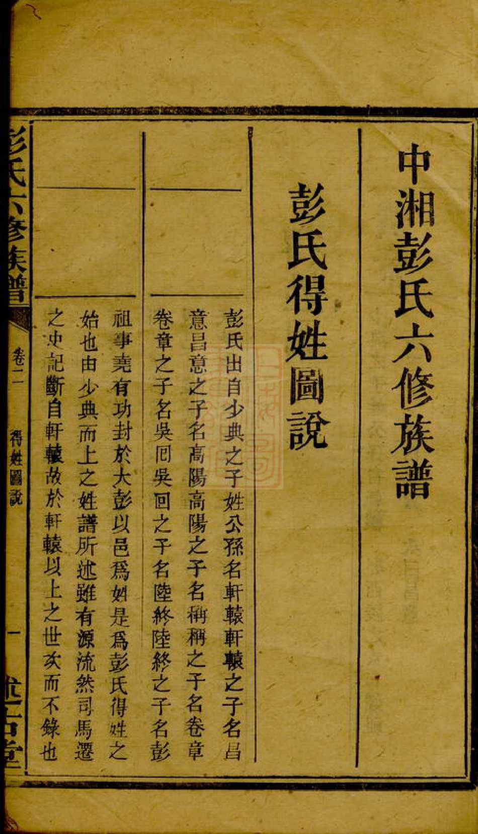 0810.湘潭植树栗彭氏六修族谱： 八卷：[湖南湘潭].pdf_第3页